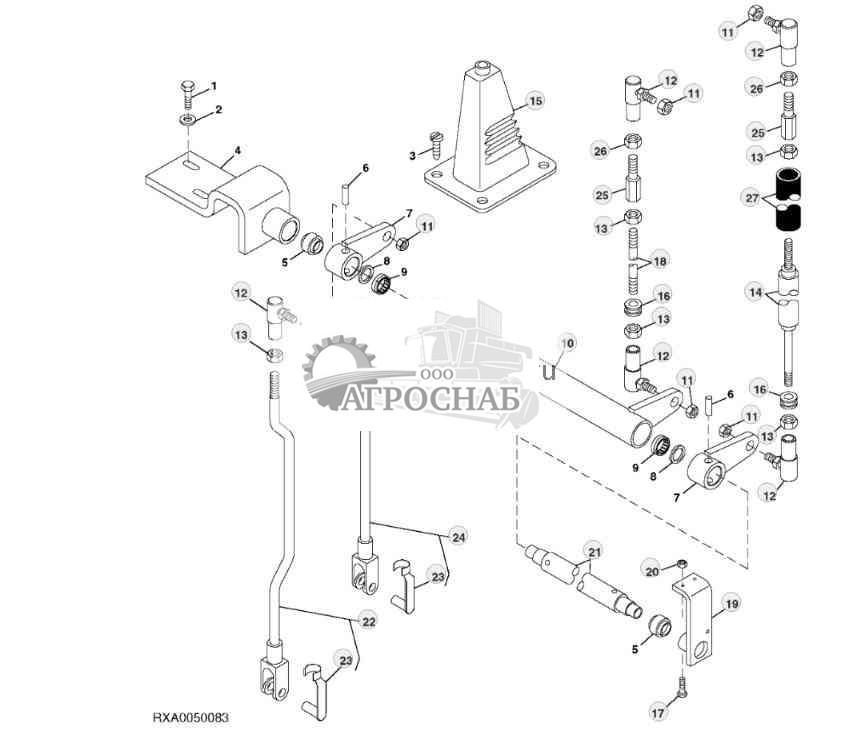 Transmission Shifter Control Rods (12-Speed Syncro24-Speed PowerSync™) 